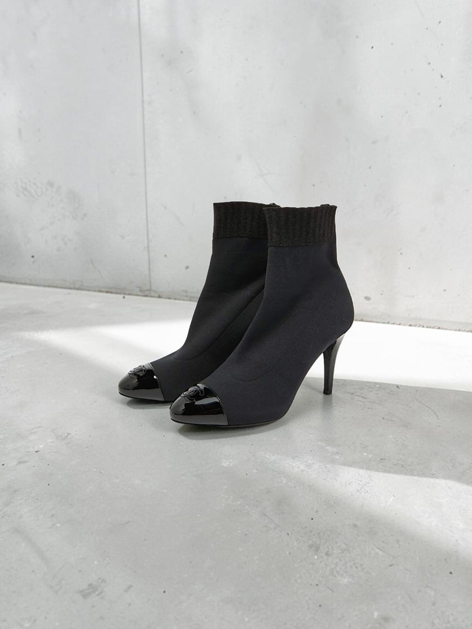 Chanel Knit Ankle Booties Size: 38.5