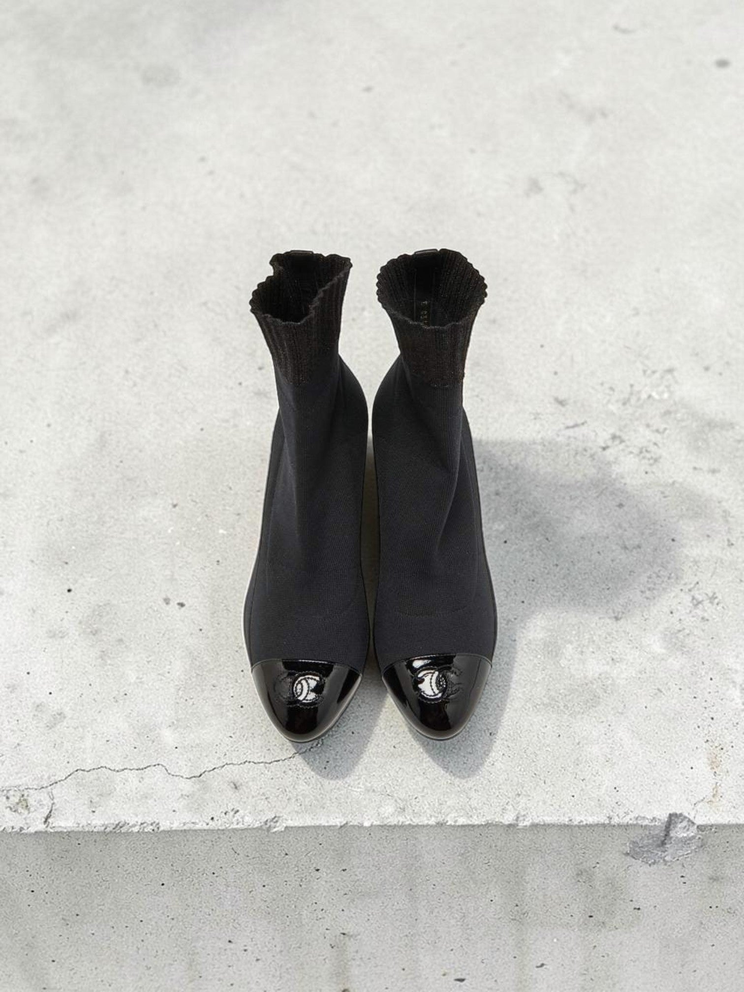 Chanel Knit Ankle Booties Size: 38.5