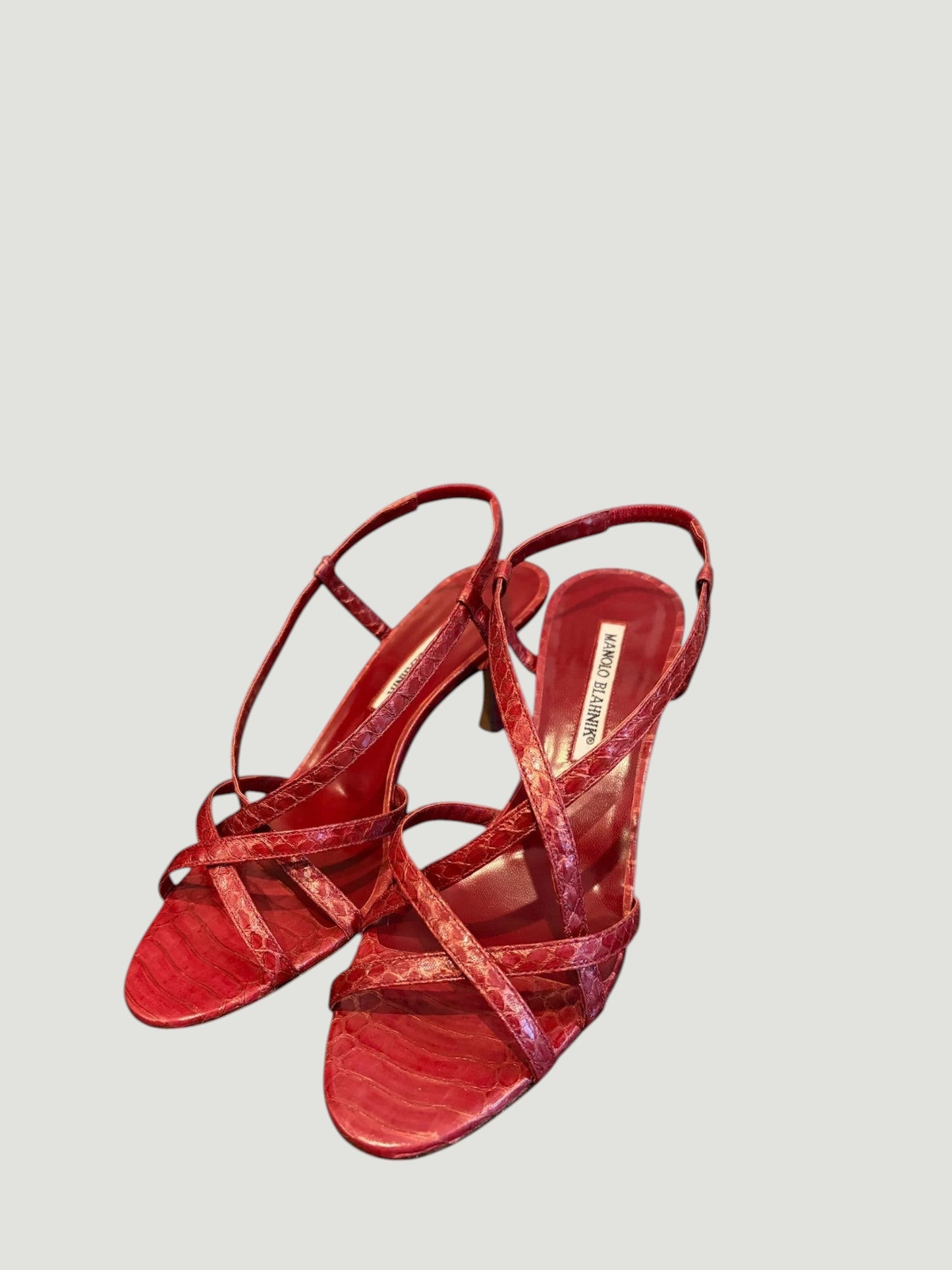 Manolo Blahnik *never wornb* Red Sandal SIZE 38
