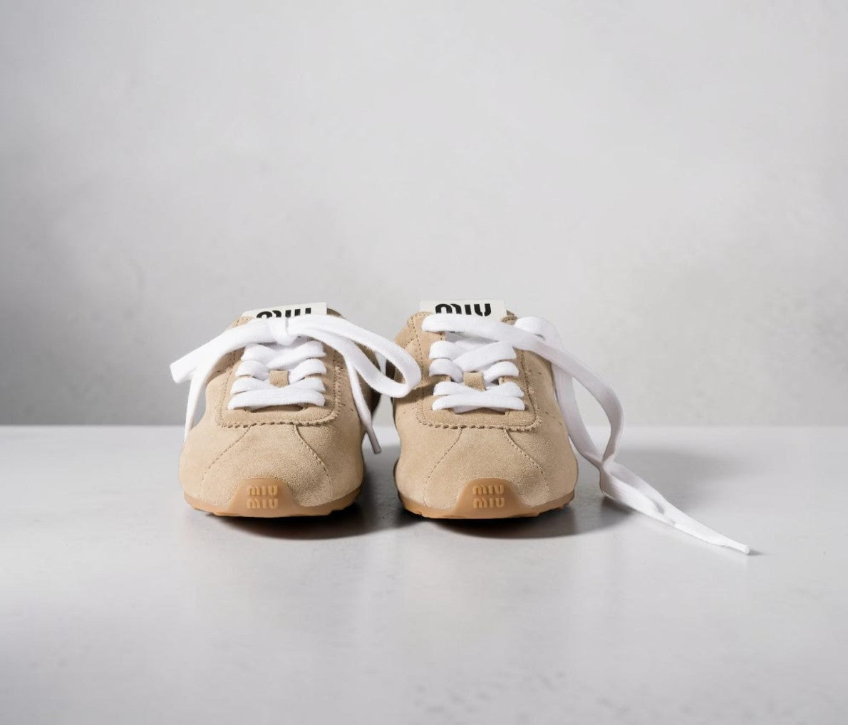 Miu Miu Plume Suede Mule Sneakers SIZE: 38