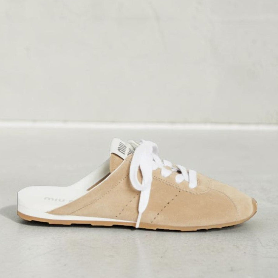 Miu Miu Plume Suede Mule Sneakers SIZE: 38