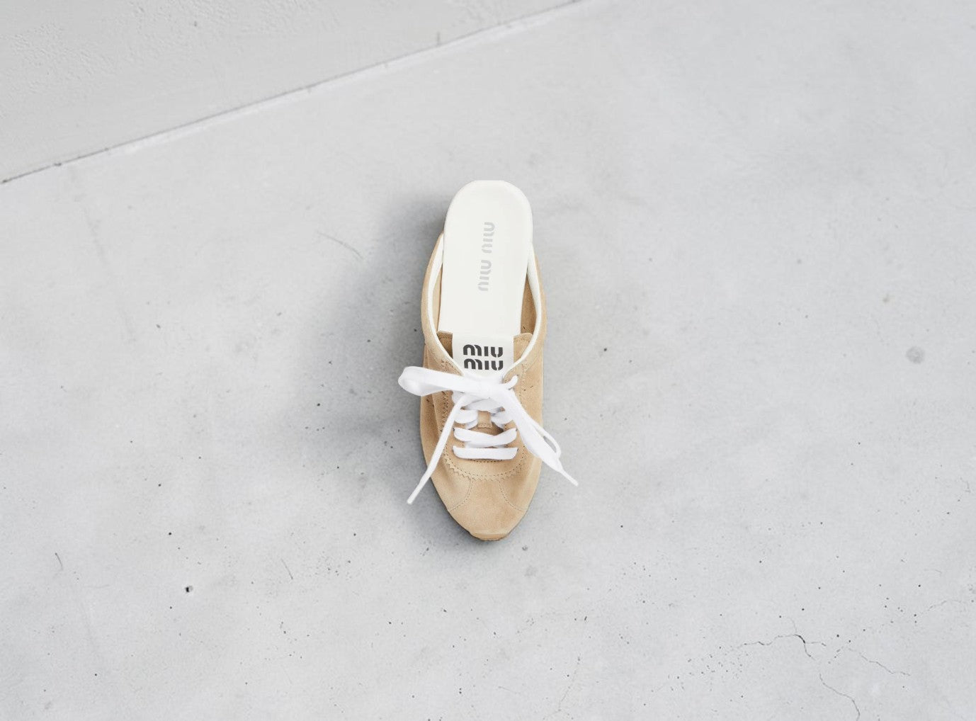 Miu Miu Plume Suede Mule Sneakers SIZE: 38