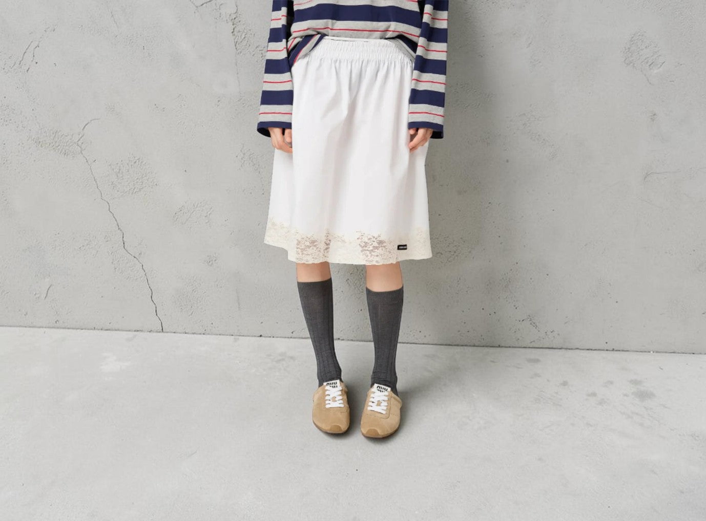 Miu Miu Plume Suede Mule Sneakers SIZE: 38