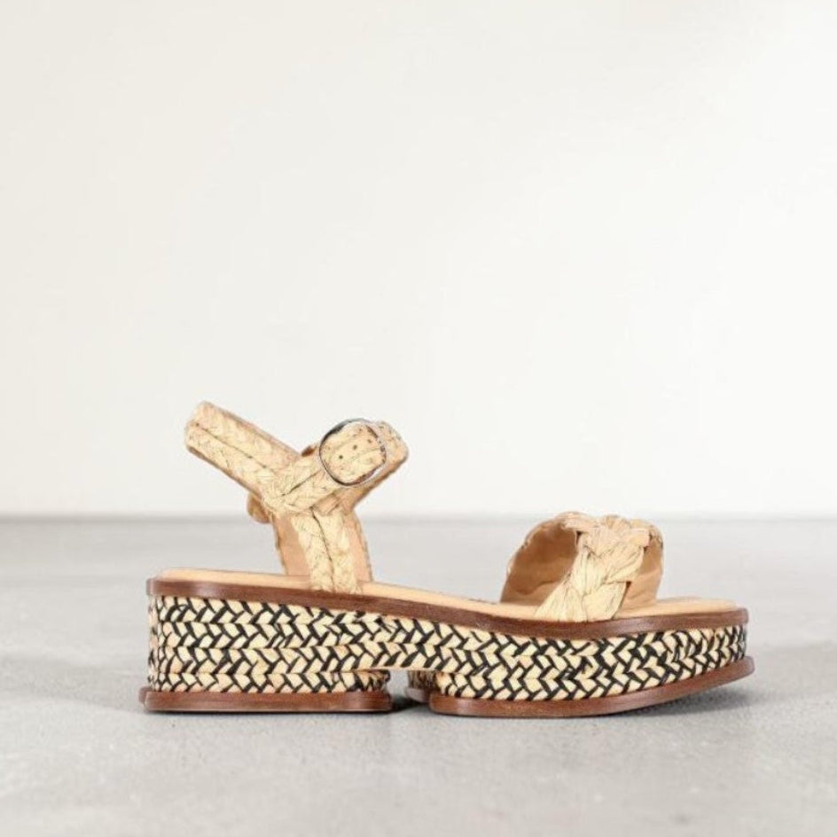 Gabriela Hearst Raffia Platform Sandal Size: 38.5
