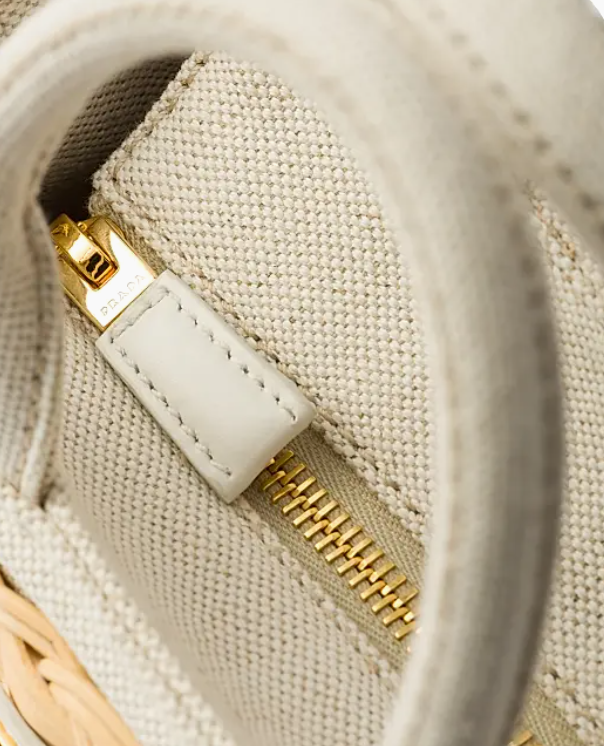 Prada Mini Wicker Tote Bag