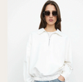 Toteme Linen Zip Pullover Size: M