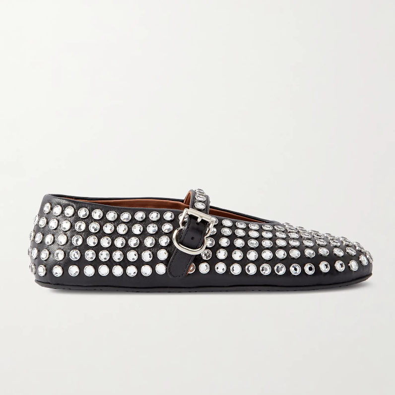 Alaïa Rhinestone Ballet Flat Size: 40