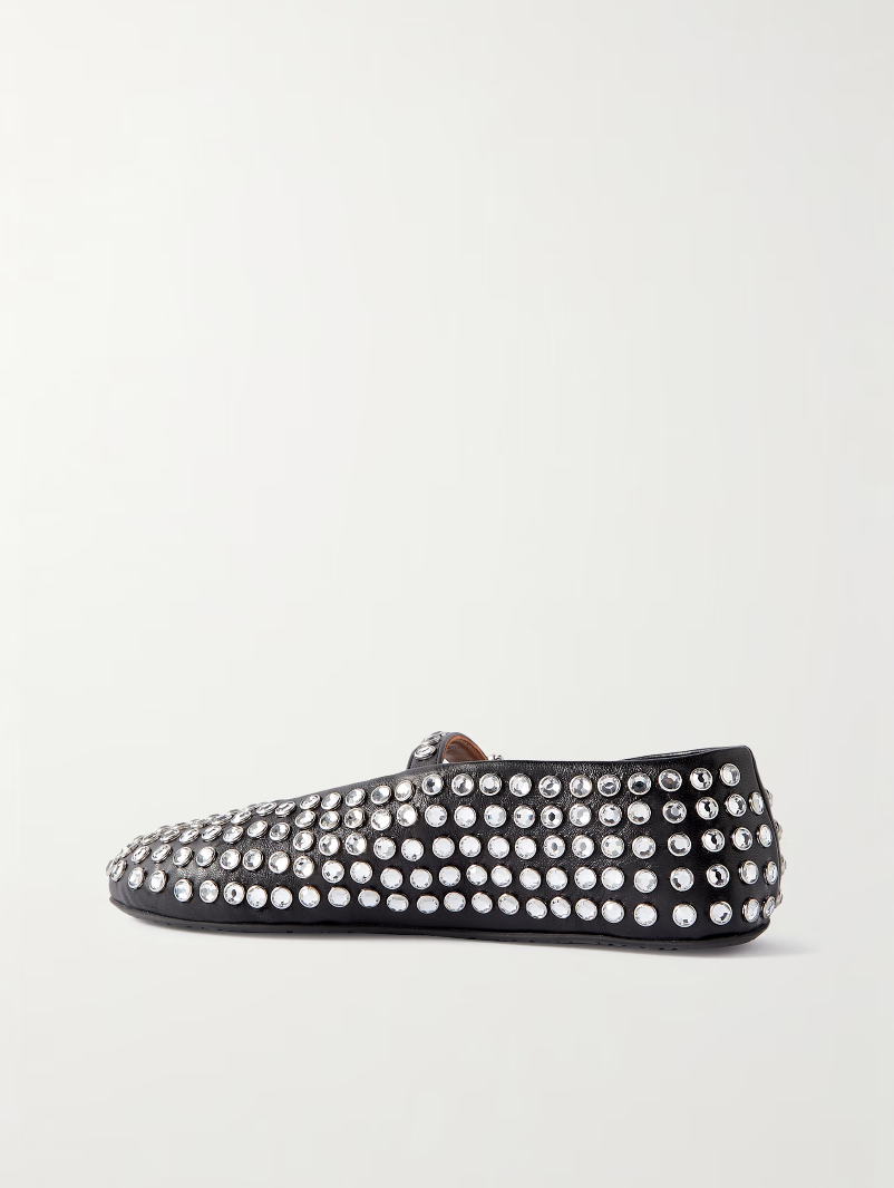 Alaïa Rhinestone Ballet Flat Size: 40