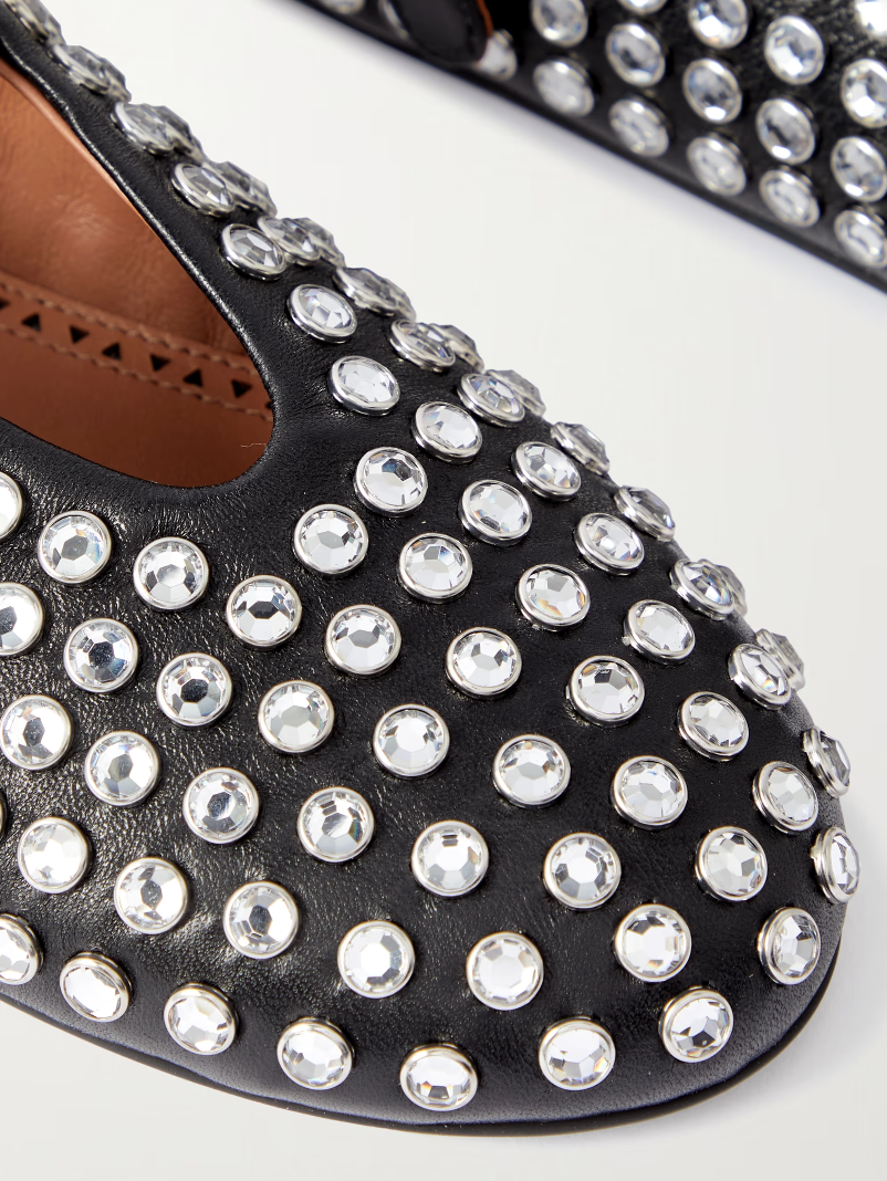 Alaïa Rhinestone Ballet Flat Size: 40