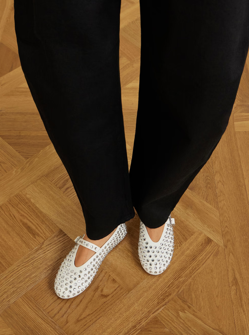 Alaïa Rhinestone Ballet Flat Size 40