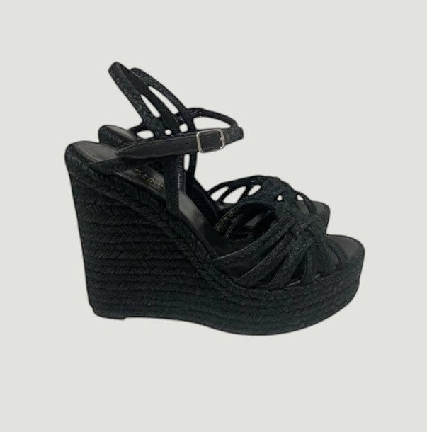 Saint Laurent Wedge Espadrille Size: 37