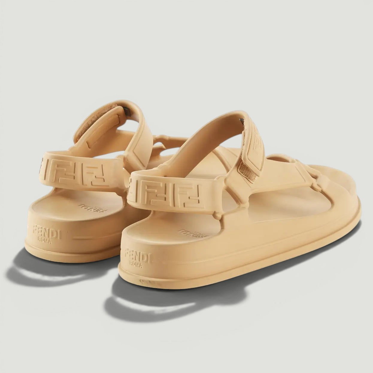 FENDI Logo Rubber Sandals SIZE 36