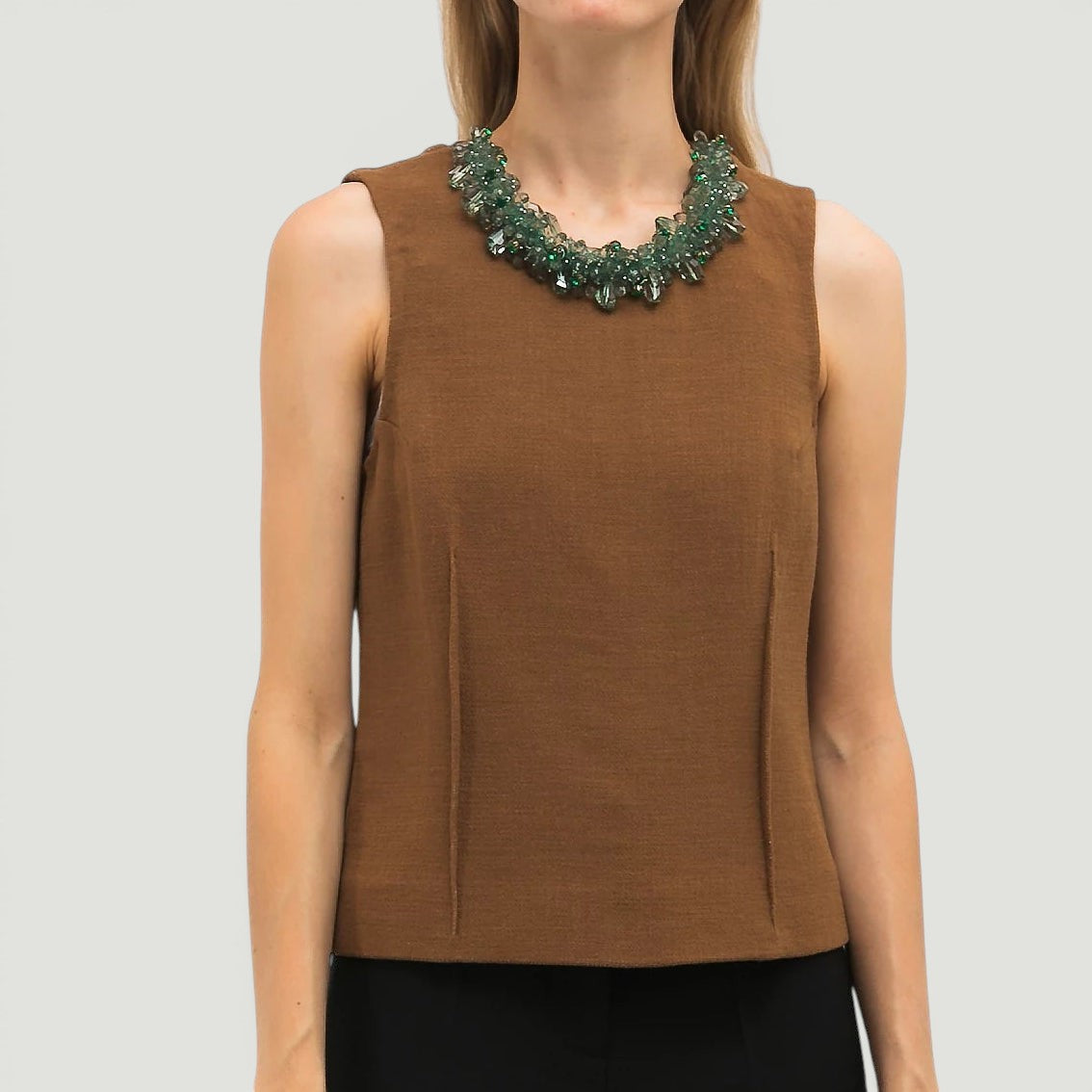 Marni Wool Top with Embellished Collar Size: M