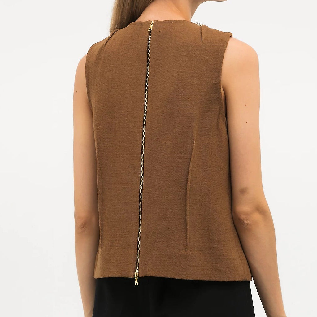 Marni Wool Top with Embellished Collar Size: M
