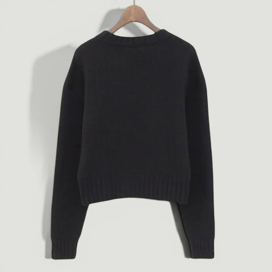 CHANEL Cashmere Beaded Logo Sweater SIZE S