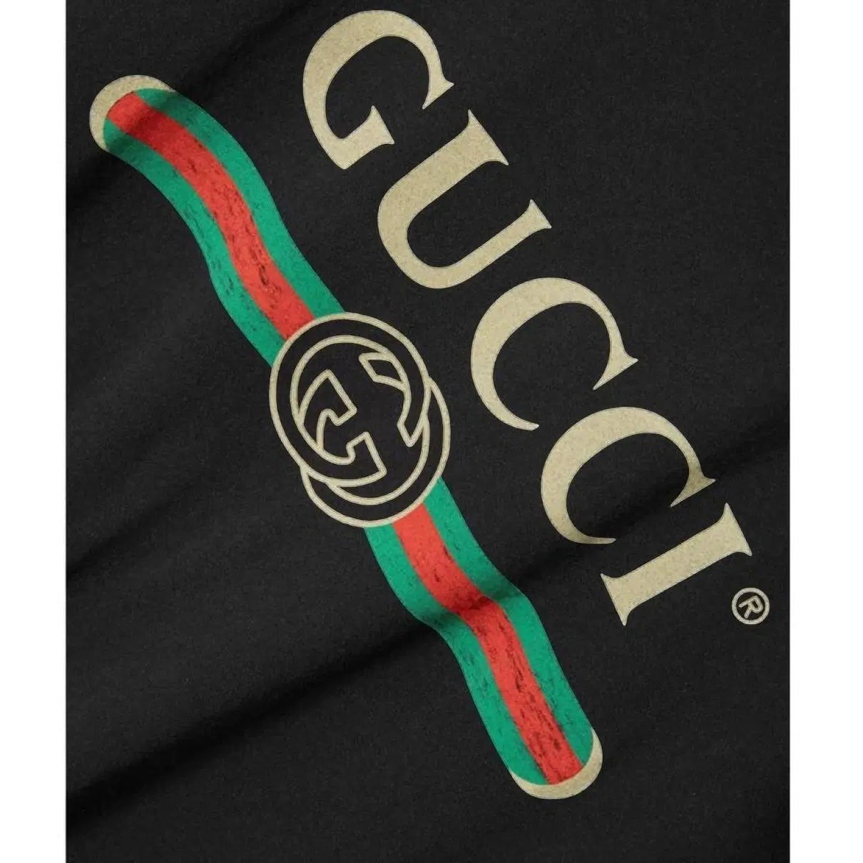 GUCCI Vintage Logo Black T-Shirt Size XXS