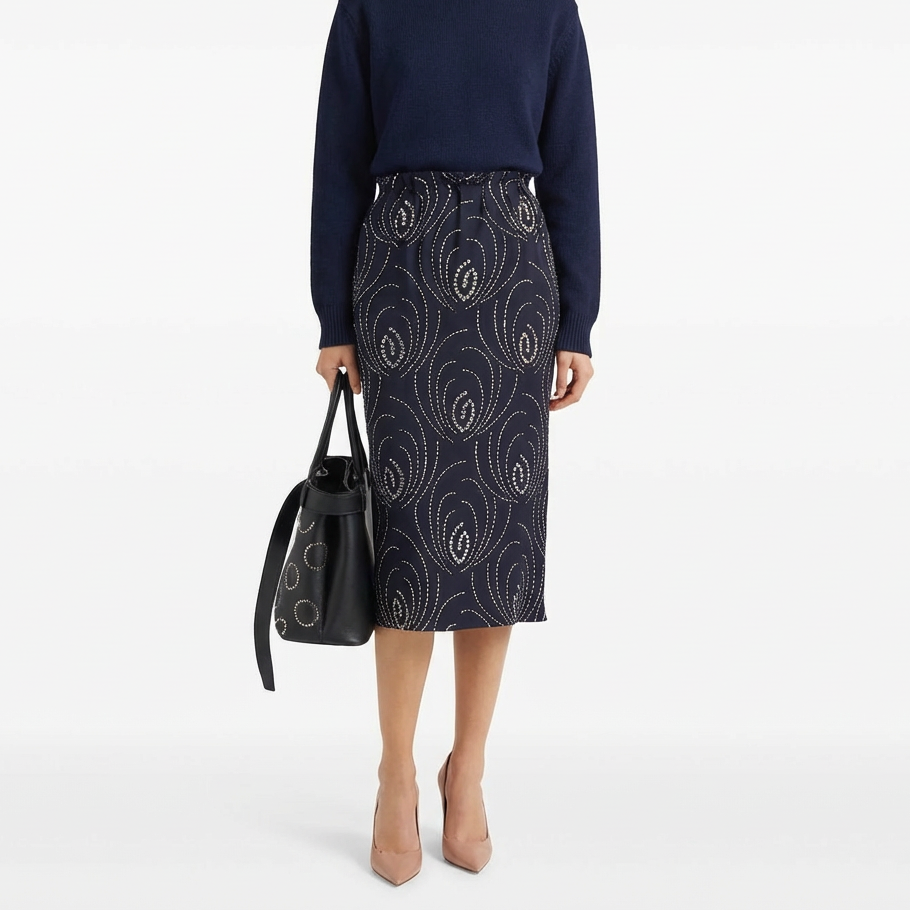 Prada Georgette Midi Skirt SIZE MEDIUM