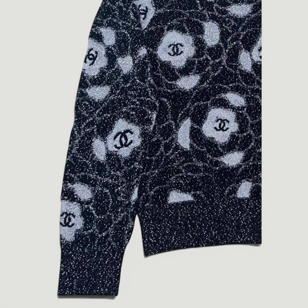 CHANEL Printed Logo Sweater SIZE S
