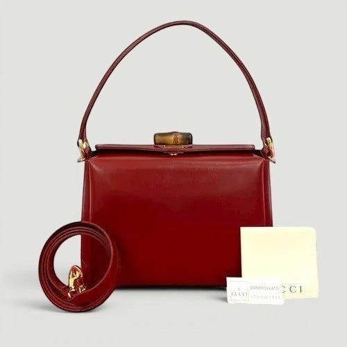 VINTAGE GUCCI Bamboo Turnlock Bag