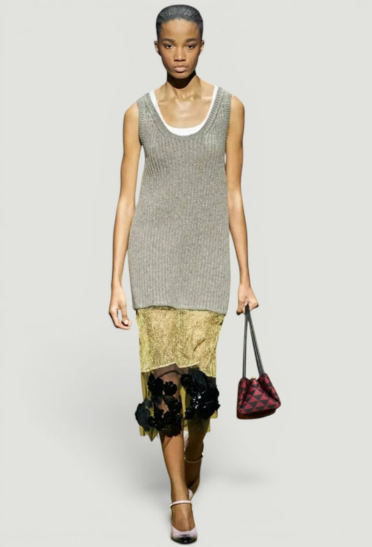 2022 Prada Embellished Knit Dress Size: S