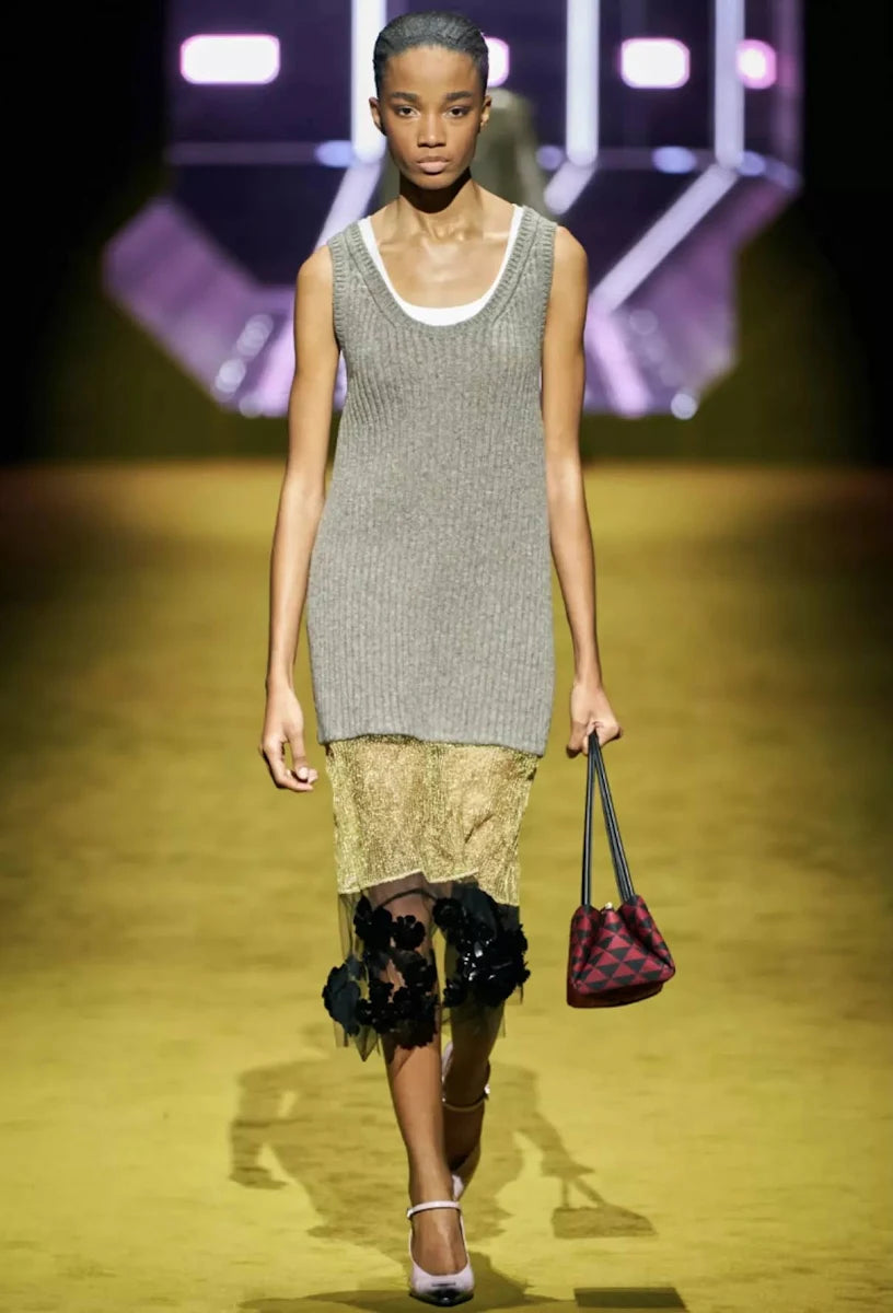 2022 Prada Embellished Knit Dress Size: S