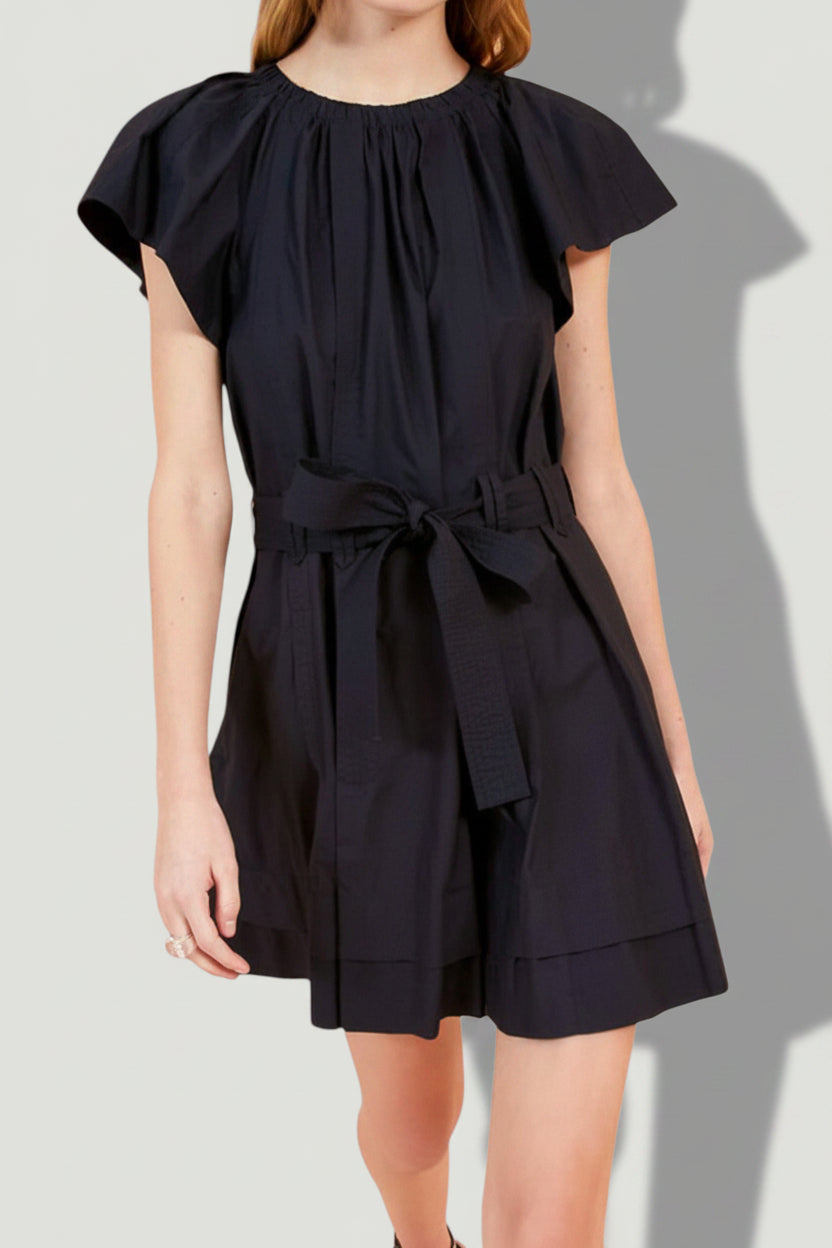 ULLA JOHNSON Cotton Poplin Mini Dress Size M